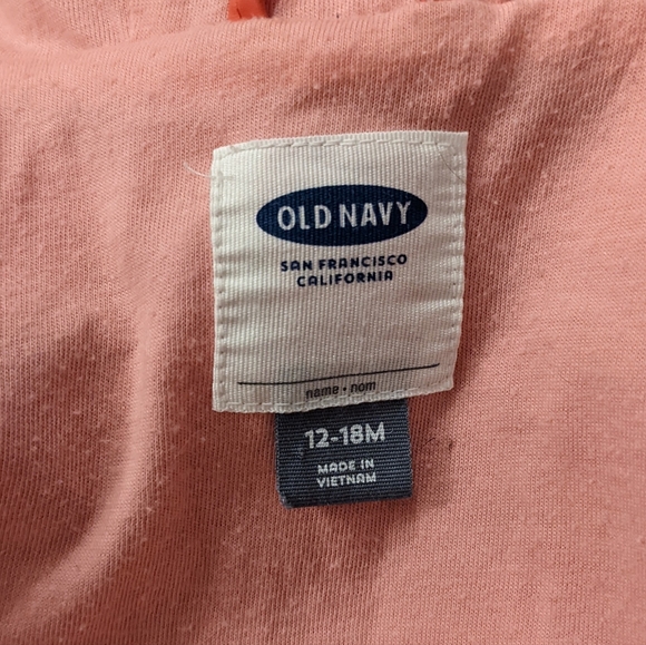 12-18 Months Old Navy Peachey Pink Windbreaker/Rain Jacket - Picture 5 of 6